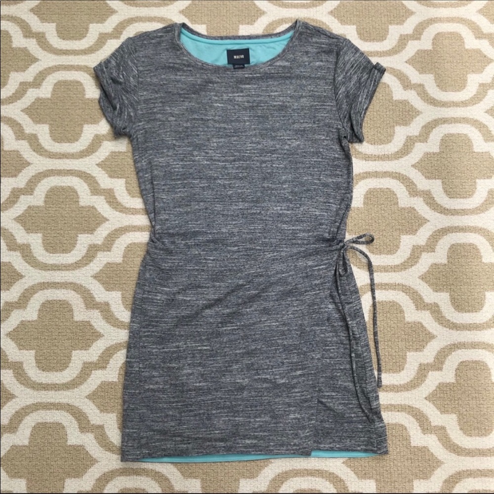 Anthropologie Maeve large faux wrap dress